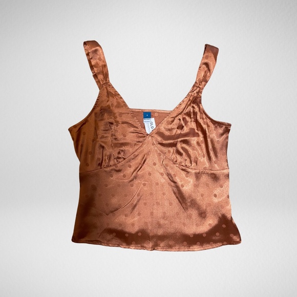 Brand New with Tags Orange Polka Dot Blouse - Picture 2 of 3